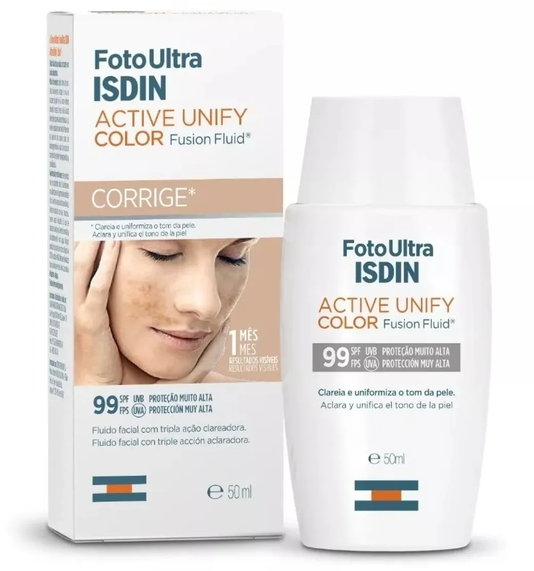 Protetor Solar Facial Active Unify Color Fps 99 50ml Isdin
